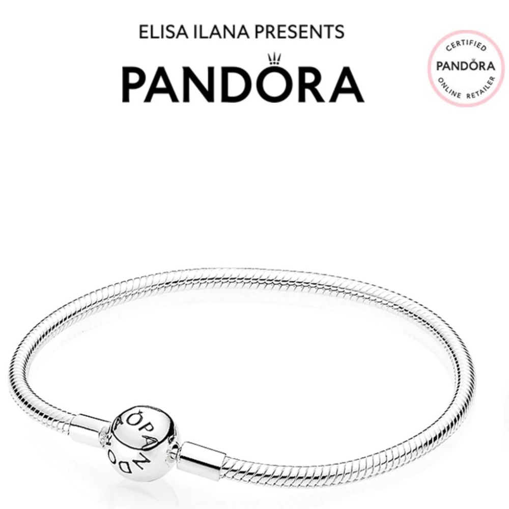 Pandora Moments Smooth snake chain bracelet
